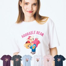 베르디베어 1+1 어도러블 남녀공용 곰돌이 반팔티