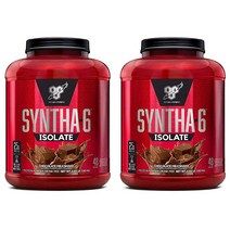 비에스엔 신타-6 아이솔레이트 프로틴 파우더 드링크 믹스 단백질 보충제 초콜릿 밀크쉐이크, 1.82kg, 2개