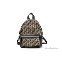 마크제이콥스 백팩 가방 Marc Jacobs Signet Mini Black Logo Printed Leather Shoulder Backpack Bookbag