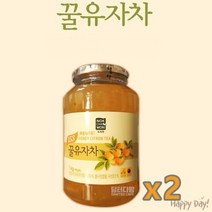 꿀유자차 1kg X2 국산 꿀 유자차 남해 유자 액상차 유자청, 단품, 단품