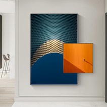 인테리어 모던 현관 그림 수직 복도 빛 추상 회화 거실 더블 레이어 중첩 액자, K