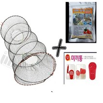 피싱파피 바다통발풀세트 로프통발+국산미끼+미끼통까지 풀옵션 한번에 간편하게 (5가지사이즈), 일반형 바다원형통발풀셋(중형), 10미터