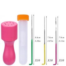 Fenrry3 가지 유형의 바늘 펠팅 키트 양모 펠트 세트 컬러풀한 도구 DIY 공예 초보자용 30 개, Type 5