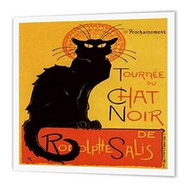 3dRose ht_46907_1 Le Chat Noir Advertising Art Nouveau Black Cat Cat Cats Chat Noir Le Chat Ir, 1