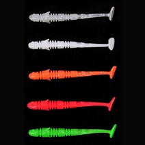 [센스만점] 쫀득쫀득 탄력 좋은 쫀쫀 민물루어낚시 갈치웜 루어 미끼 10개입, 3.0 레드로즈