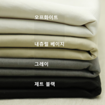 라미 린넨 비침없는 링클프리 원단, 제트블랙