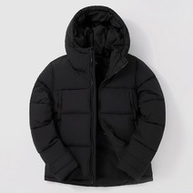 후앙스 오버핏 남녀공용 라인포인트 후드 숏패딩 SPJP-6357