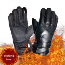 열선장갑 겨울용 전기 온열 장갑 미끄럼 방지 바람막이 워머 USB 충전식 야외 스키 승마 오토바이 유니버설 미튼, CN, Clear