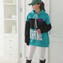 챔프림기모후드티 1112359TOP amp TEE 후드티 블랙 Black 민트 Mint 레드 Red 캐주