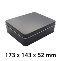 S055-1 화영제관 은색 흰색 쿠키 마카롱 베이커리 사각틴케이스, 검정