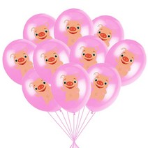 코코멜론 시리즈 혼합 라텍스 풍선 테마 파티 장식 풍선 소년 소녀 생일 파티 장식 풍선 10 피스, 02 10 pcs