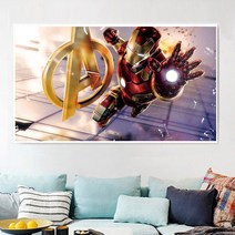 L.ONLINESHOP마블 히어로 어벤져스 아이언맨 보석 십자수 40x60cm 십자수도안 십자수실 십자수원단 프린트십자수 십자수아기신발 프렌치자수, default