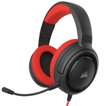 (CORSAIR (헤드셋 HS35 Stereo (레드 레드/헤드셋