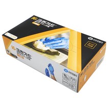 유한킴벌리 크린가드 글러브 G10 블루 니트릴 장갑 도톰형 100매 대(L), 1개, 100매입