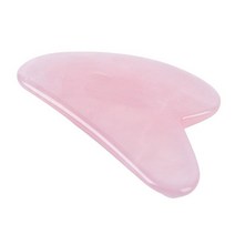 마사지돌 핫스톤 스톤 테라피 얼굴 괄사 찜질 돌 천연 로즈 쿼츠옥 구아샤 보드 천연 목, 로즈 쿼츠