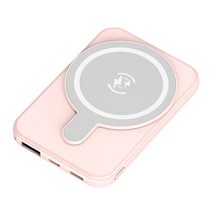 올인원파워뱅크 캠핑용 휴대용 배터리 20000mAh 자기 무선 보조베터리 휴대용 빠른 충전 외부 iphone13/12, 04 Pink_01 20000mah, 04 Pink_01 20000mah