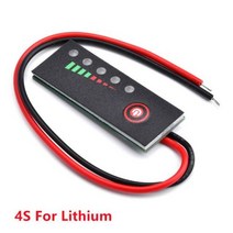 Led 레벨메타 오디오디스플레이 LED조명 배터리 잔량 표시기 18650 리튬 용량 테스터 미터 1 2 3 4 5 6 12 24 36 48 모듈 전자 키트, 없음, 4S For Lithium