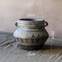 복고풍 인테리어 고급 도자기 화분 화병 장식, Zulu 항아리(작은)에는 바닥에 구멍_큰