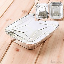 리시안제이 17.3X14.2CM 은박도시락 5개입 알루미늄도시락 일회용포장용기