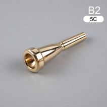 금 관악기 벨라리오 트럼 펫 전문 트럼펫 마우스 피스 Meg 3c/5c/7c 크기 바흐 초보자용 뮤지컬 액세서리, 05 Gold5C