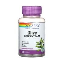 솔라레이 올리브잎 추출물 250mg 120캡슐-22% 올유로핀 Solaray Olive Leaf Extract 22% Oleuropein (미국배송)