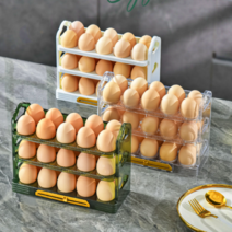 [햇볕과너] 스탠드형 냉장고 계란 보관 에그트레이 30구 - 안전하고 편리한 계란보관함, 실색 하얀색