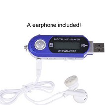 USB 고화질 음악 MP3 플레이어가있는 미니 MP3 플레이어 LCD 디스플레이 무료 이어폰이있는 FM 라디오 지원, 은, 4GB, 4GB
