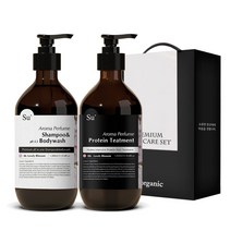 [KT알파쇼핑][선물세트] 수오가닉 퍼퓸 샴푸워시+트리트먼트 세트 러블리블라썸