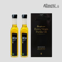 [상림원] 100% 국산 무농약 저온압착 생들기름 2병 선물세트(무농약원료가공식품 인증)