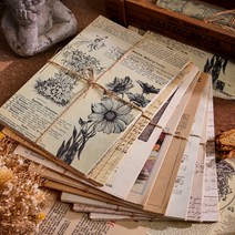 빈티지 감성 꽃 레터링 랩핑지 페이퍼 7종 30매, 06. STT06