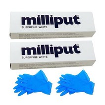 Milliput - 배관공용 퍼티 도자기 수리 키트 장갑이 포함된 흰색 에폭시 2팩 유리 섬유 욕조 칩 및 세라믹 타일 키트 금이 간 싱크대 보수