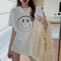 예티 빅 스마일 반팔티 기본 라운드 티셔츠