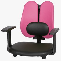 청심의자 휴먼좌식의자 팔걸이 요추형 인조가죽 H05, 핑크