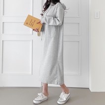 가비진 여성용 후드 롱 원피스 빅사이즈까지