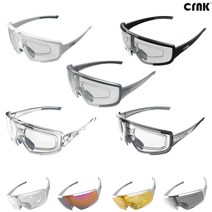 크랭크 CRNK 호크아이 스포츠 라이딩 자전거 고글 선글라스 /도수클립 렌즈4종 제공, 크리스탈