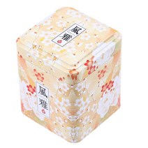 빈티지 주석 보관 상자 미니 철 용기 차 커피 캐디 광장 봉인 된 포장 캔 차 tinplate 컨테이너 상자 주최자, 디, 하나, 1개
