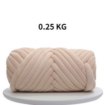 자이언트얀벨벳실 1KG 1000g Super Chunky Yarn Thick Bulky Giant Threads Roving Spinning for Hand Knit, 한개옵션1, 18 Beige 0.25KG
