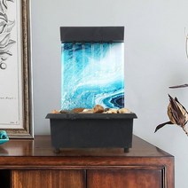 실내 탁상용 미니 분수 물멍 오피스 테이블 장식 액세서리에 대한 led 조명 데스크탑 공예와 분수 인공폭포 실내분수대, 여러 가지 빛깔의, 협력사