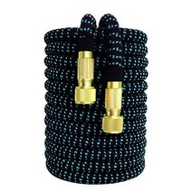 고압세척기 분사기 세차기 공장 직접 정원 관개 호스 텔레스코픽 매직 호스 튜브 고압 세차 고무 호스 정원 관개에 적합, 진한 파란색, 5m-스트레치-15m