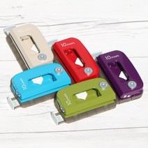 CARL 콤팩트형 디자인펀치...카알 2공펀치 DECORER DP-35 레드 R
