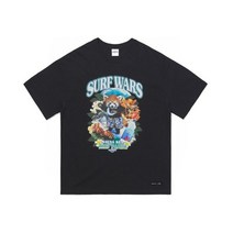 남자 여자 쿨 면 봄 반팔티 티셔츠 크리틱 [무료반품] SURFWARS Black