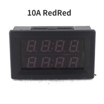 DC 0-200V 10A 50A 100A 0.56 quot인치 LED 디지털 전압계 전류계 션트 듀얼 디스플레이 4 비트 전류 테스터, [04] 10A RedRed, 04 10A RedRed