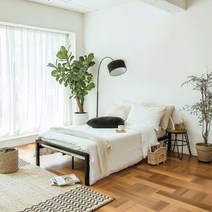 홈페리 프라이머리 슈퍼싱글침대 철제침대 철재침대 원룸침대, 프라이머리 슈퍼싱글 침대 블랙 + 본넬 스프링 매트리스