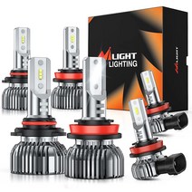 Nilight 9005 H11 LED 헤드라이트 전구 H11/H8/H16 LED 안개등 콤보 350% 밝은 미니 사이즈 헤드라이트 및 안개등 LED 키트 6000k 쿨 화이트
