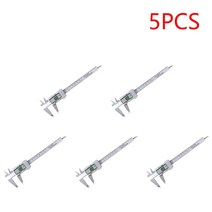 전자 디지털 켈리퍼 탄소 섬유 다이얼 버니어 게이지 마이크로미터 측정 도구 눈금자 1-10 개 150mm, [10] 5PCS Silver