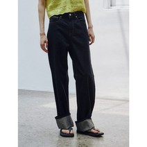 네이비 롤업 데님 팬츠_스트레이트핏 (112821APAR)