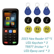 rfid nfc 복사기 태그 리더기 스티커 도어락 휴대용 카드 RFID 스마트 디코더 복사기 리더 X7 ID/IC 125KHz, 05 Set E