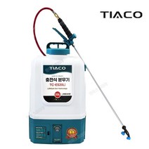 국산 티아코 충전식 분무기 TC-ES20Li 배부식 충전분무기 분사기 고압분무기 방역 소독 살포기 배터리, 1개