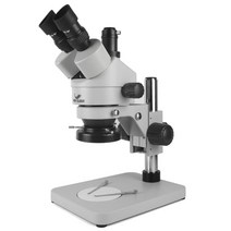 돋보기 확대경 스탠드 휴대용 Simul focal industrial trinocular 스테레오 현미경 디지털 배율 전화 수리 납땜을 위한 연속 줌 7x - 45x, 작은 브래킷
