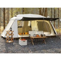 야외 캠핑 아늑한 감성 원터치텐트 장박 그늘막 글림핑 비바돔 머쉬룸 쉘터, 02.밀크티 컬러(4~8인)